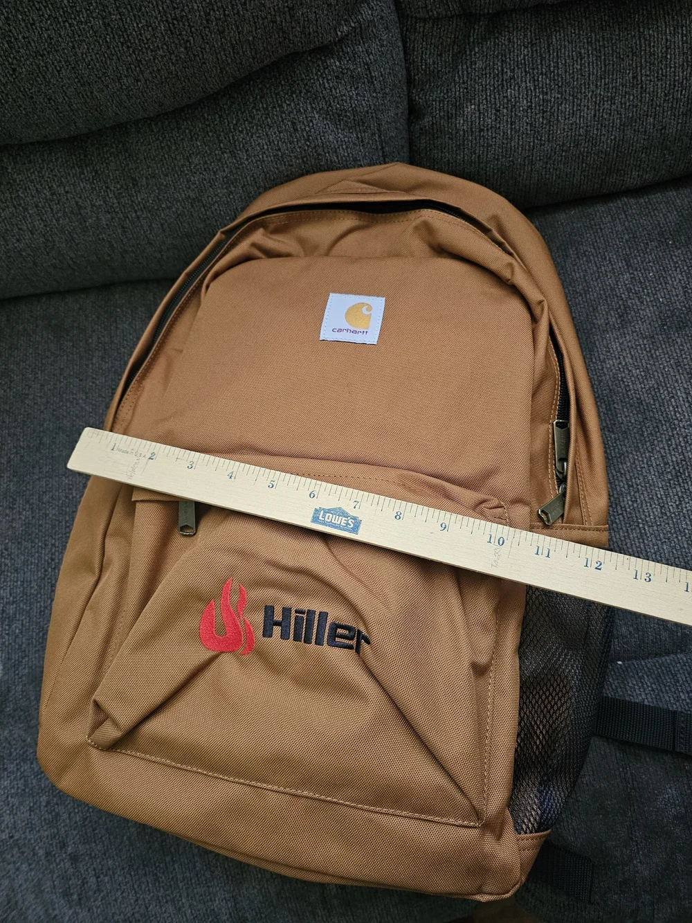 Carhartt Brown Canvas Backpack with Hiller Logo